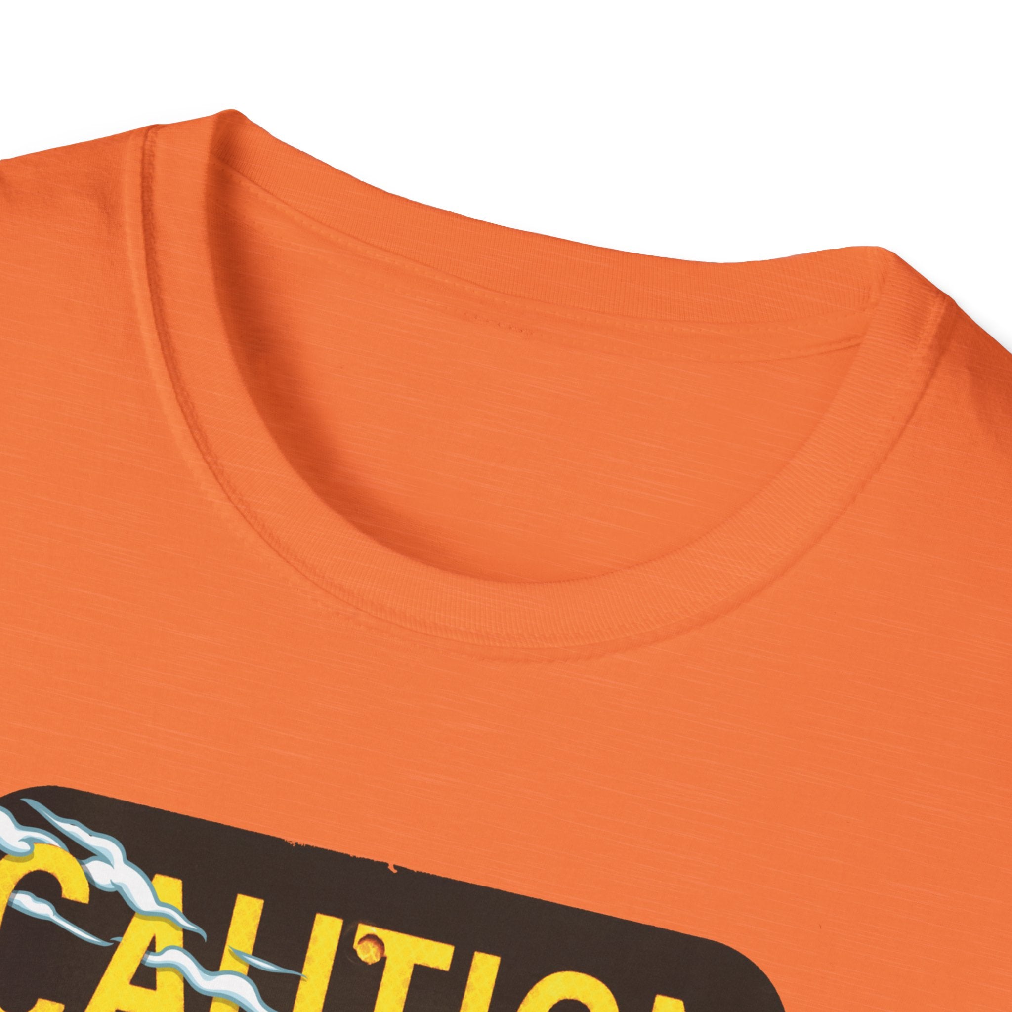 Caution Coyote Unisex Softstyle T-Shirt - Fun Graphic Tee for Animal Lovers S / Daisy 
