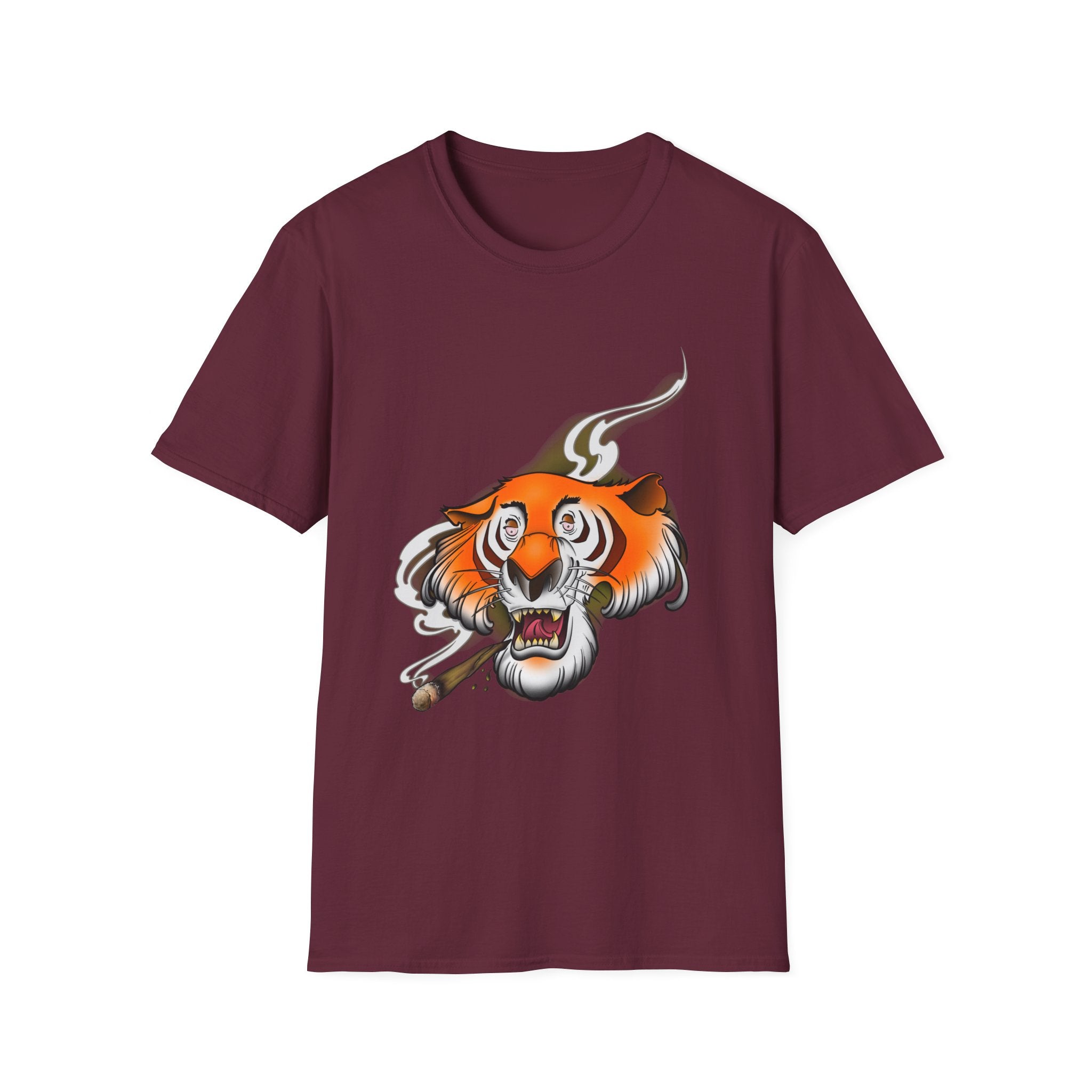 Stoney the Tiger - retro Softstyle T-Shirt Dark Chocolate / S 