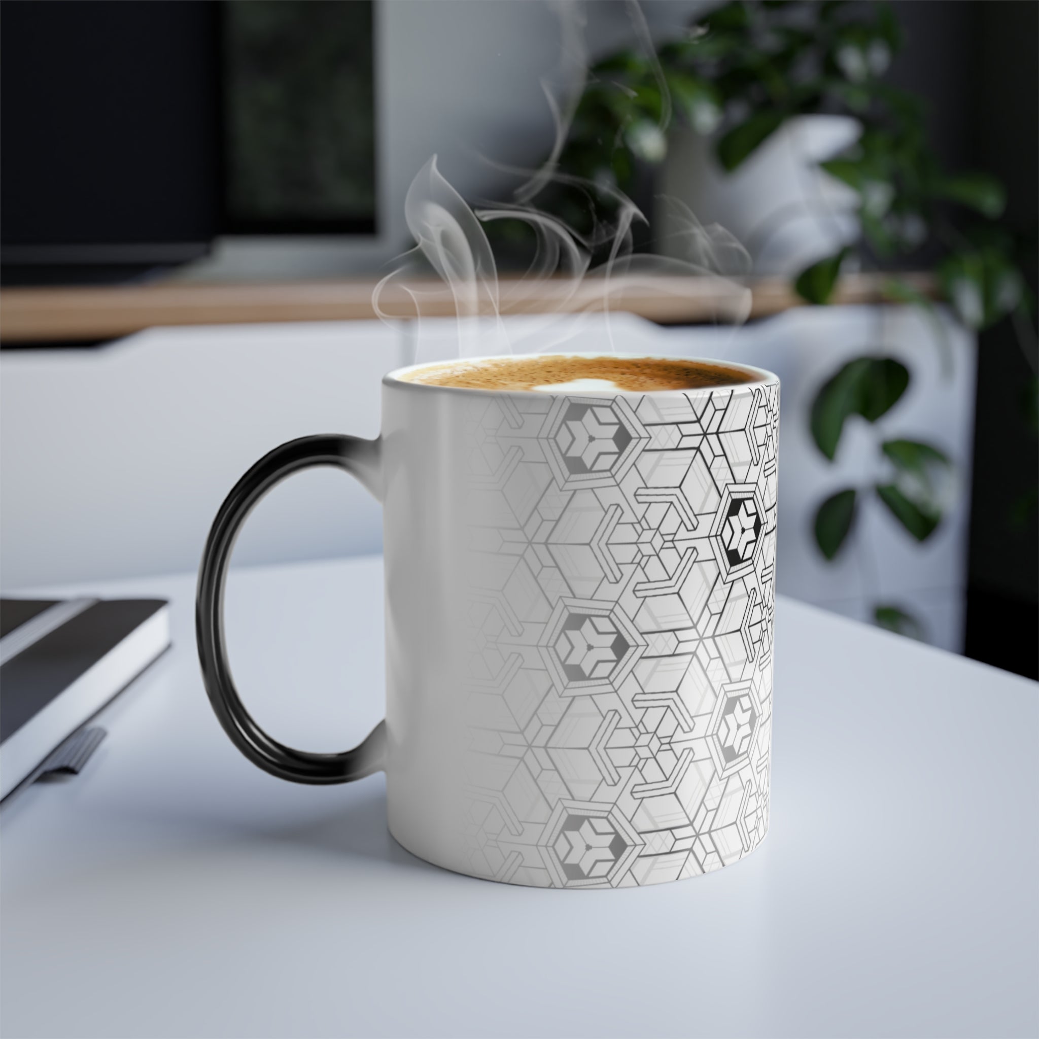 Tesseract Isometric Geometric Morphing Mug, by Tuffytats 11oz 