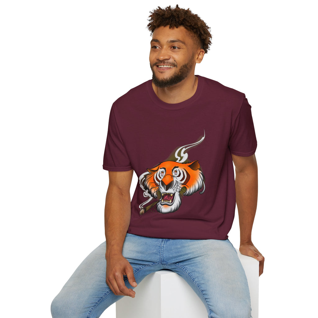 Stoney the Tiger - retro Softstyle T-Shirt Dark Chocolate / S 