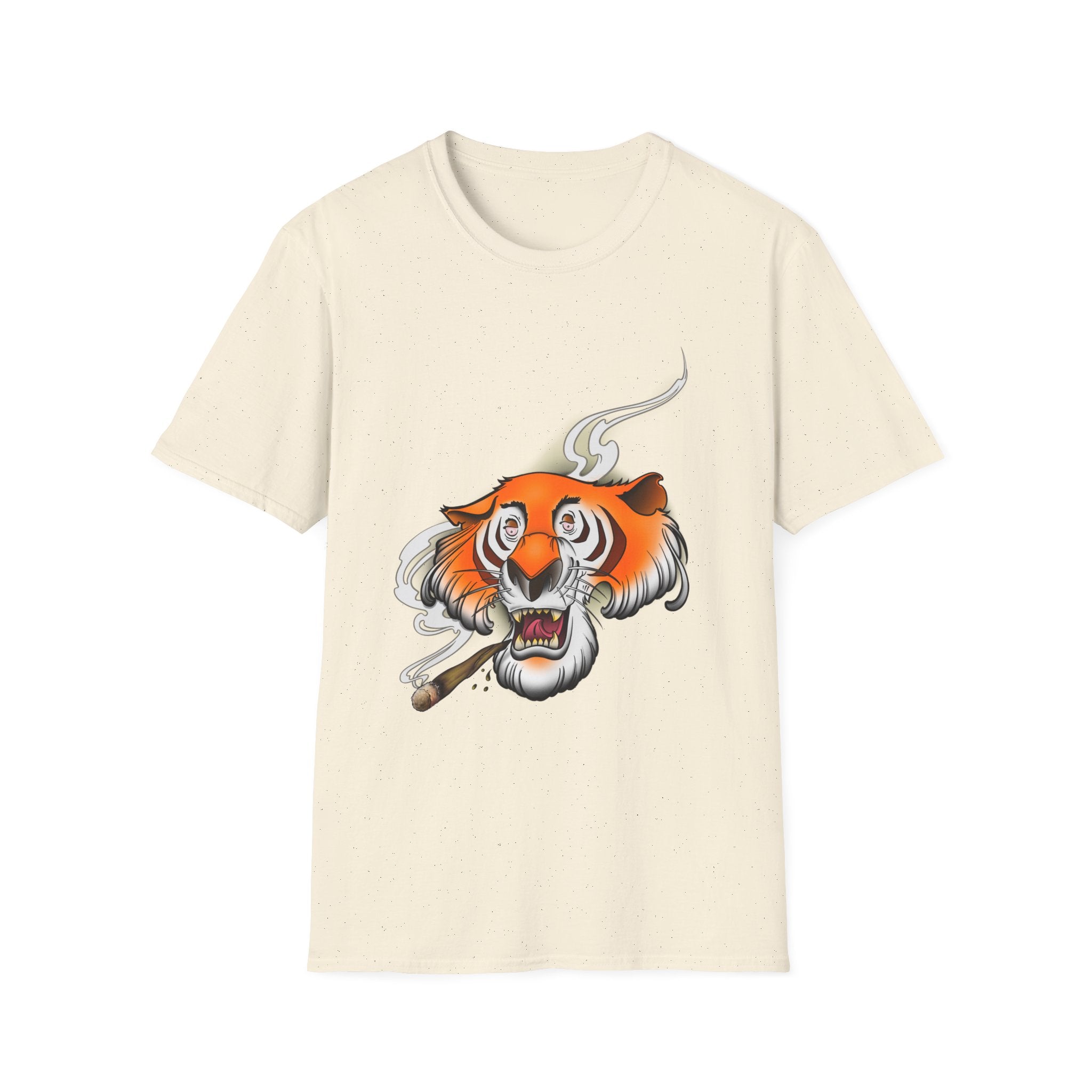 Stoney the Tiger - retro Softstyle T-Shirt Dark Chocolate / S 