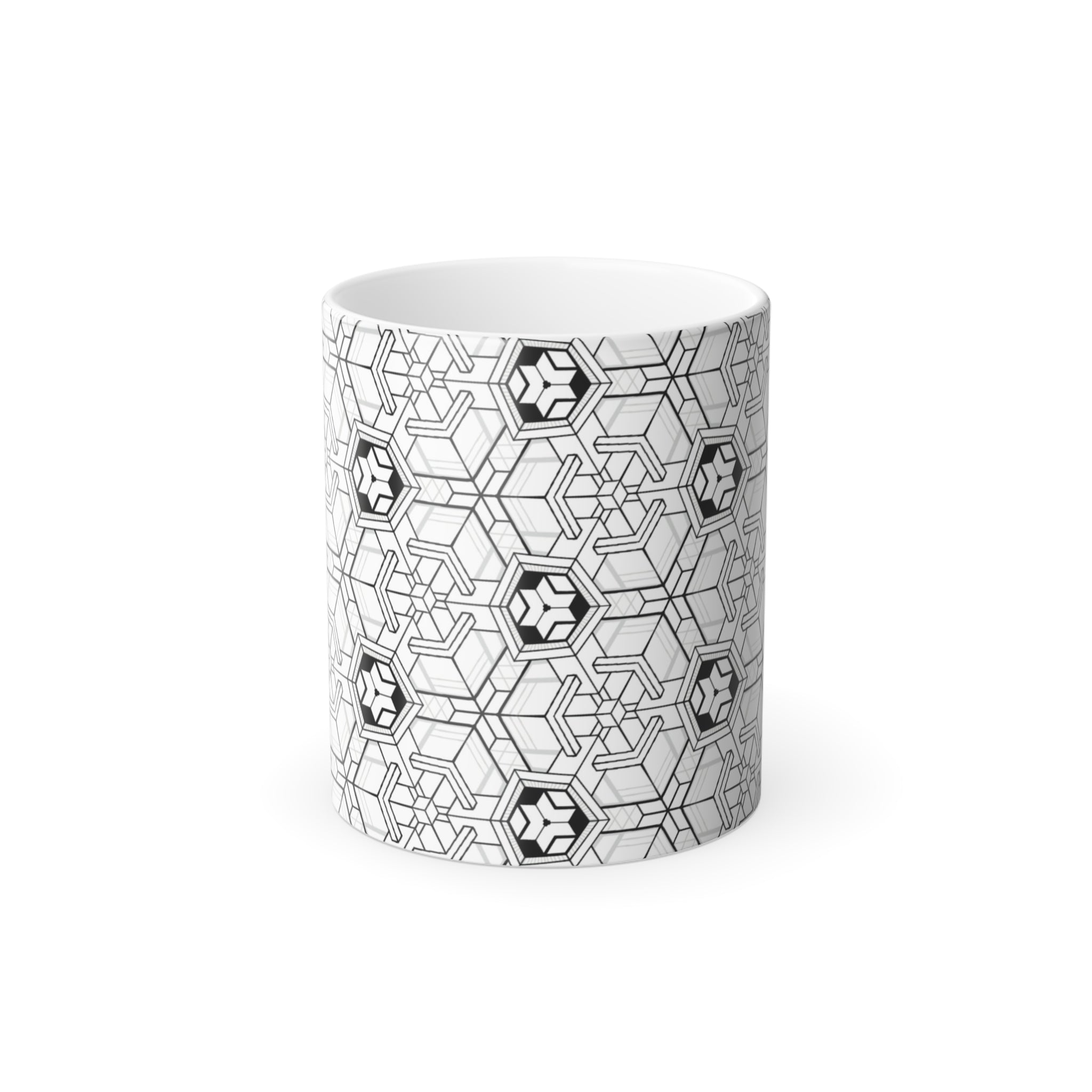 Tesseract Isometric Geometric Morphing Mug, by Tuffytats 11oz 