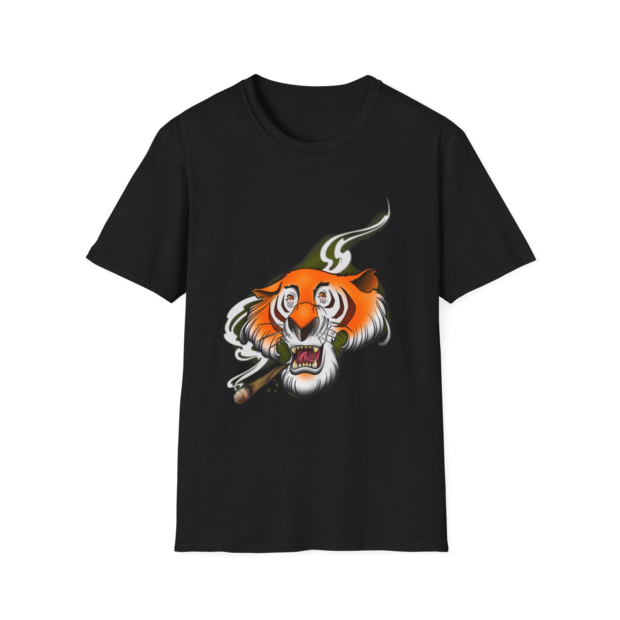 Stoney the Tiger - retro Softstyle T-Shirt Dark Chocolate / S 