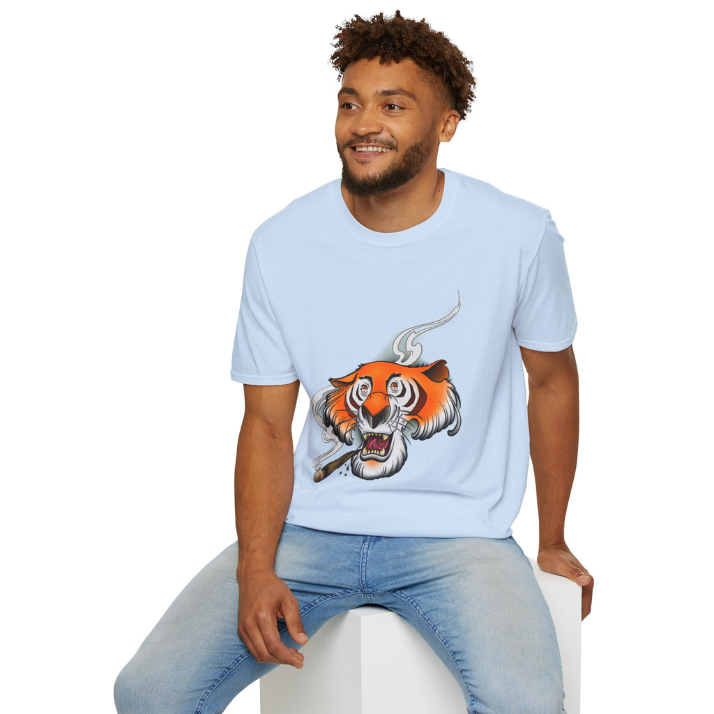 Stoney the Tiger - retro Softstyle T-Shirt Dark Chocolate / S 