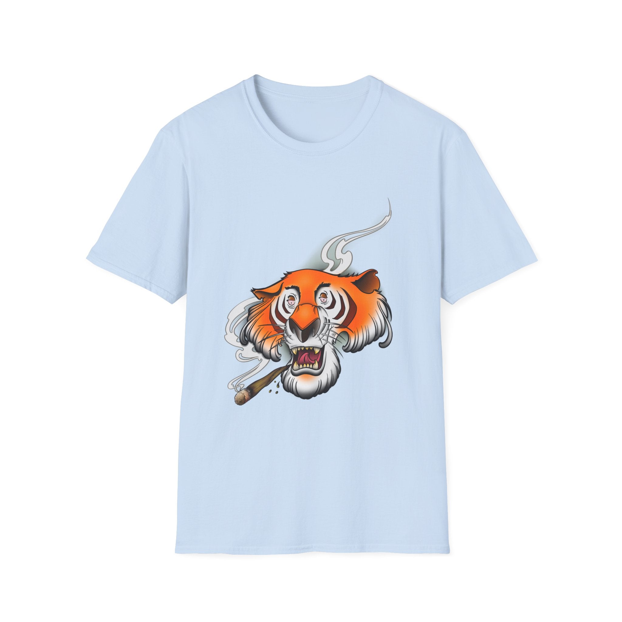 Stoney the Tiger - retro Softstyle T-Shirt Dark Chocolate / S 