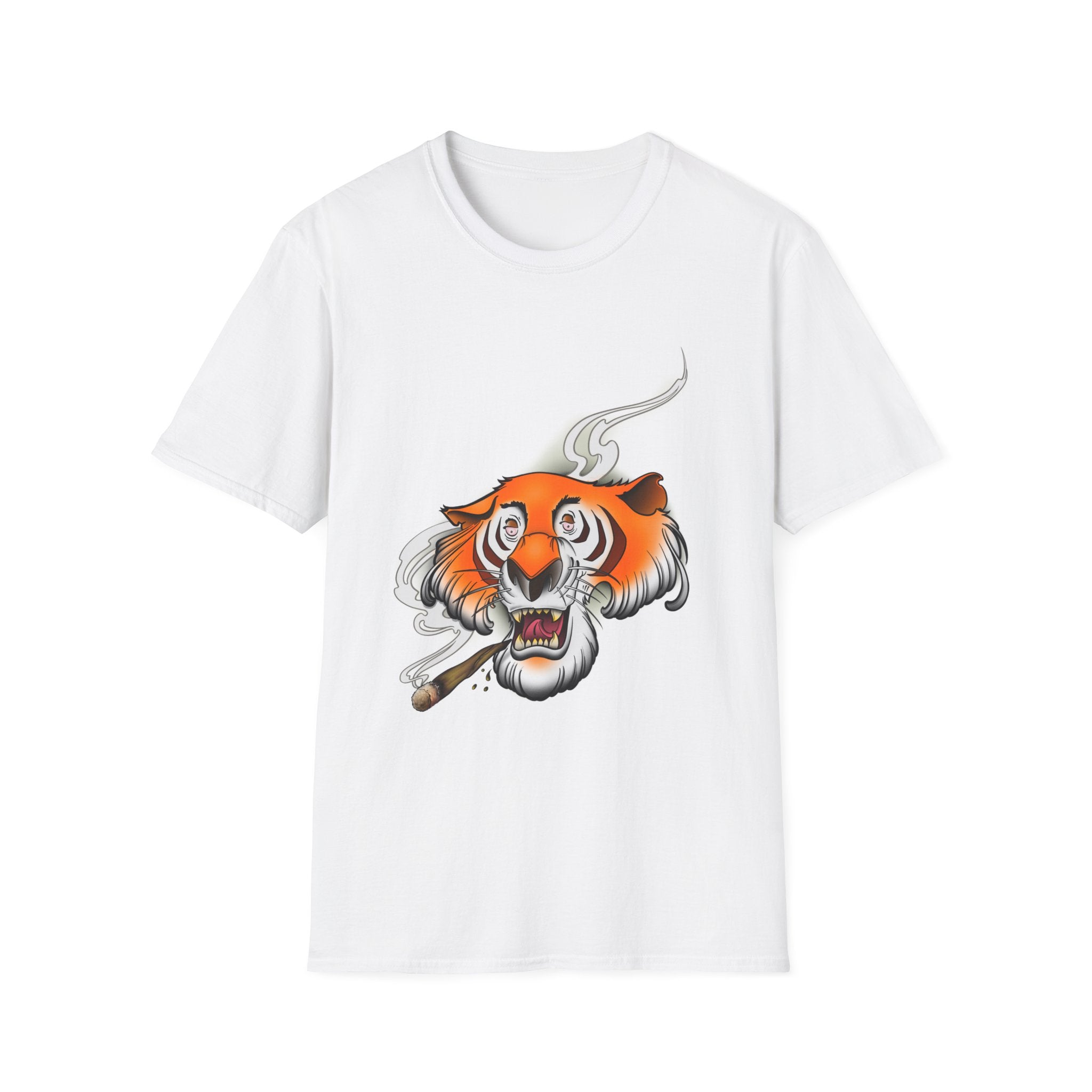Stoney the Tiger - retro Softstyle T-Shirt Dark Chocolate / S 