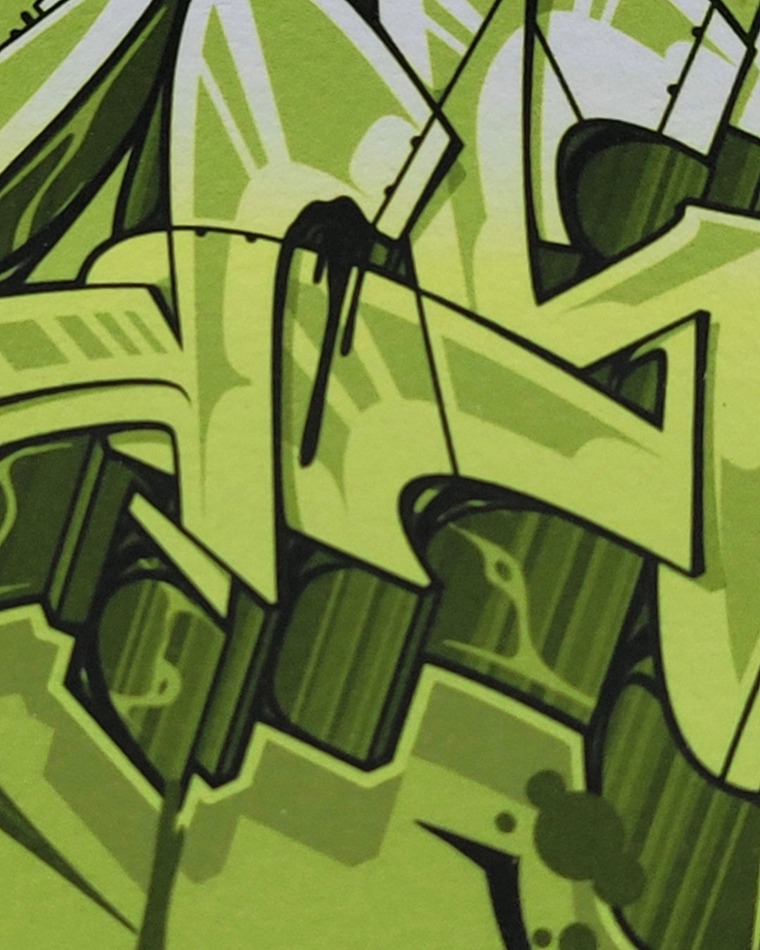Pistachio green Horus graffiti sketch - 8.5” X 11” print