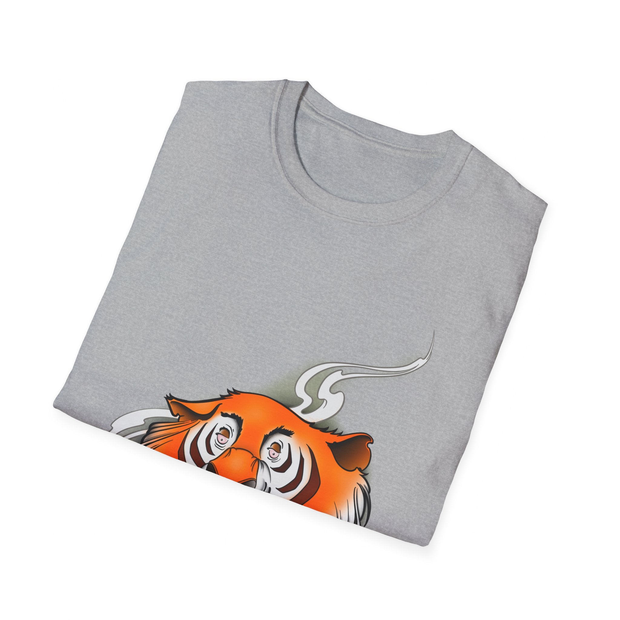 Stoney the Tiger - retro Softstyle T-Shirt Dark Chocolate / S 