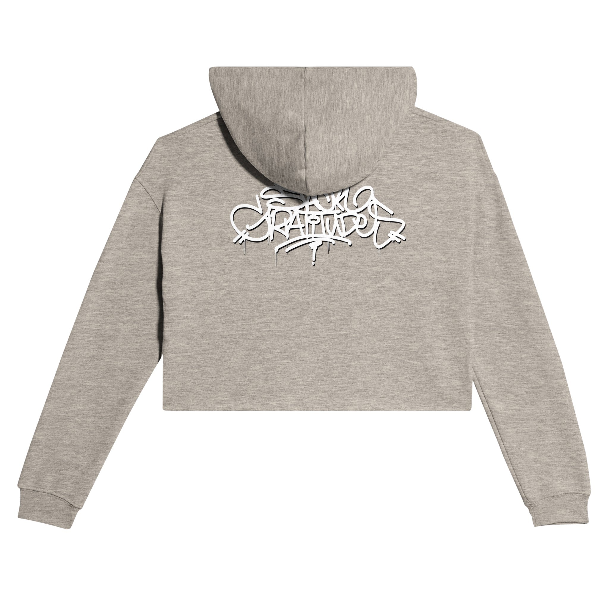 Stack Gratitudes (MTO) Women's Cropped Hoodie | Bella S / White 