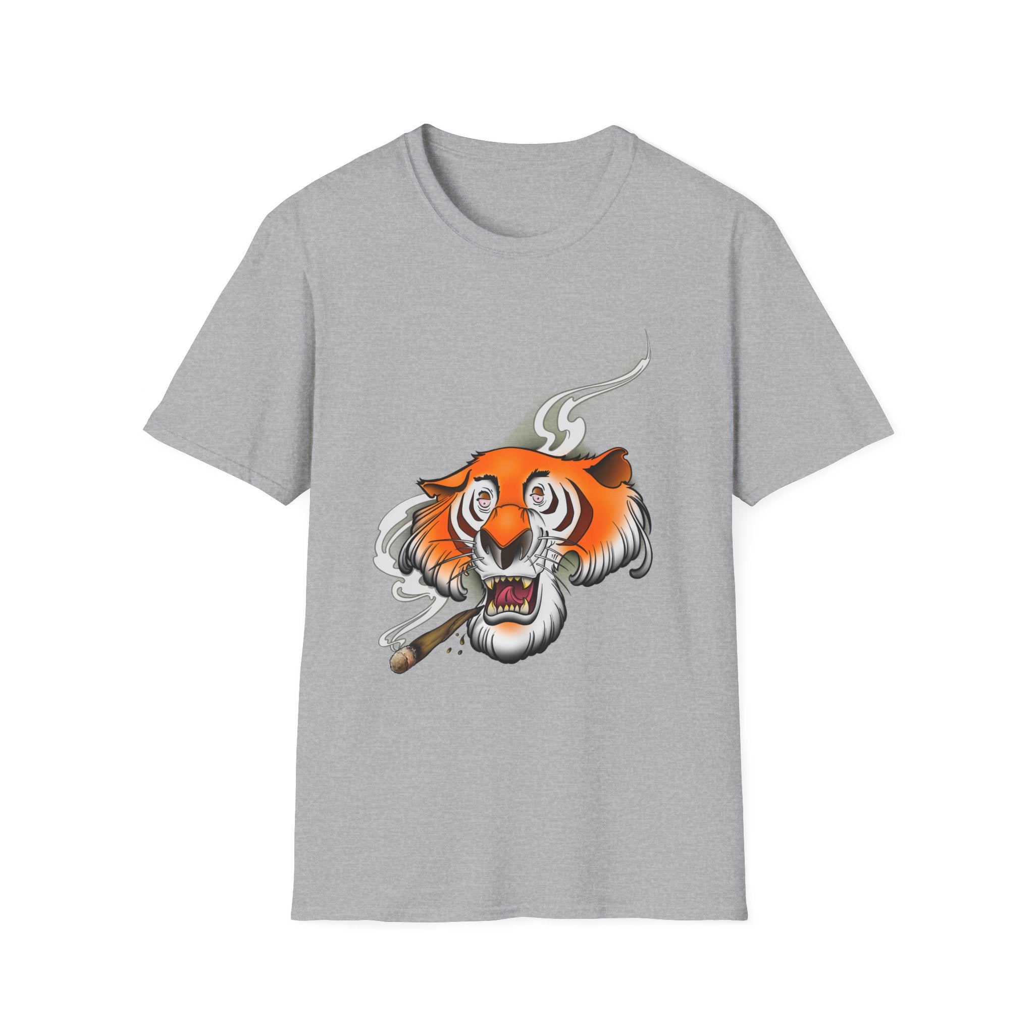 Stoney the Tiger - retro Softstyle T-Shirt Dark Chocolate / S 