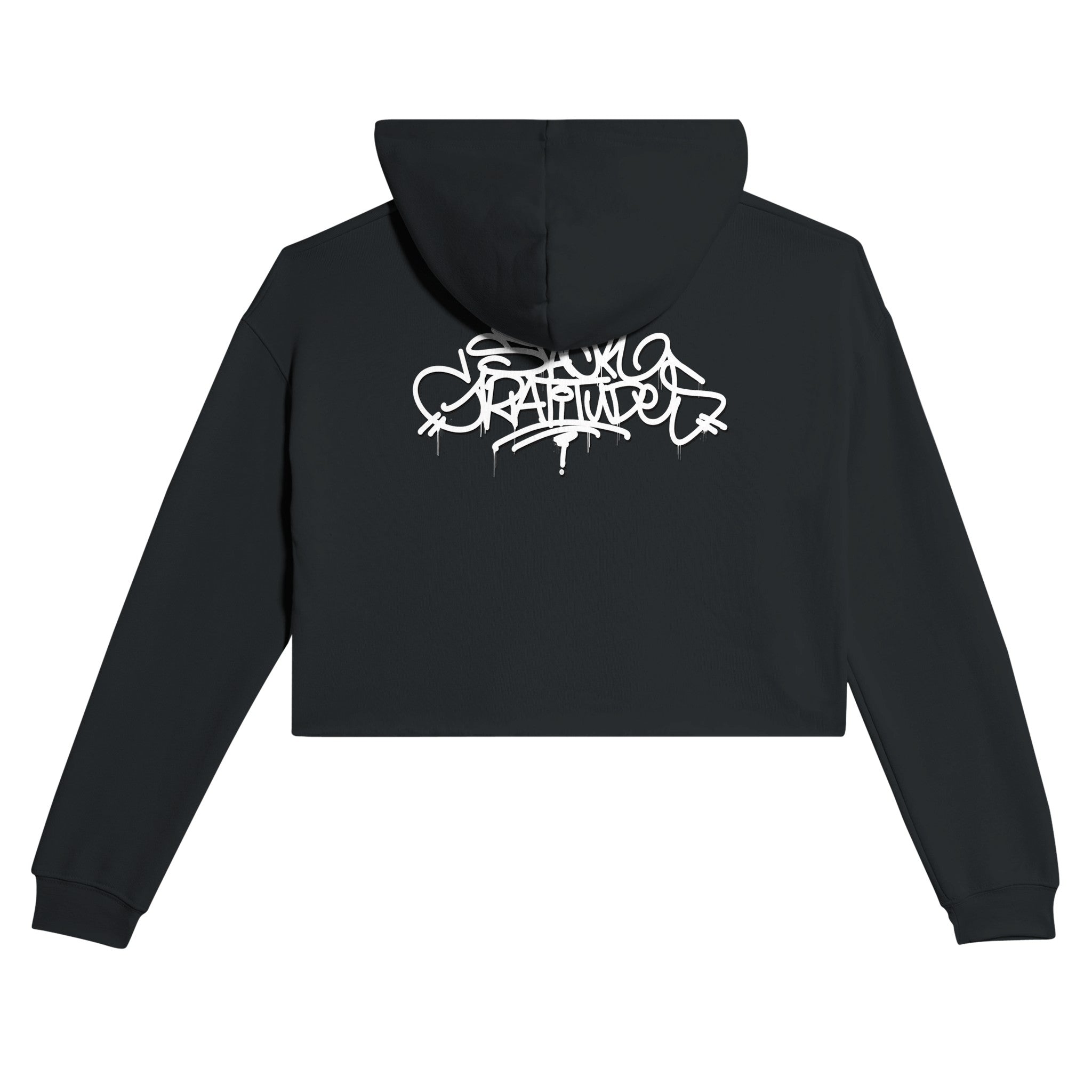 Stack Gratitudes (MTO) Women's Cropped Hoodie | Bella S / White 
