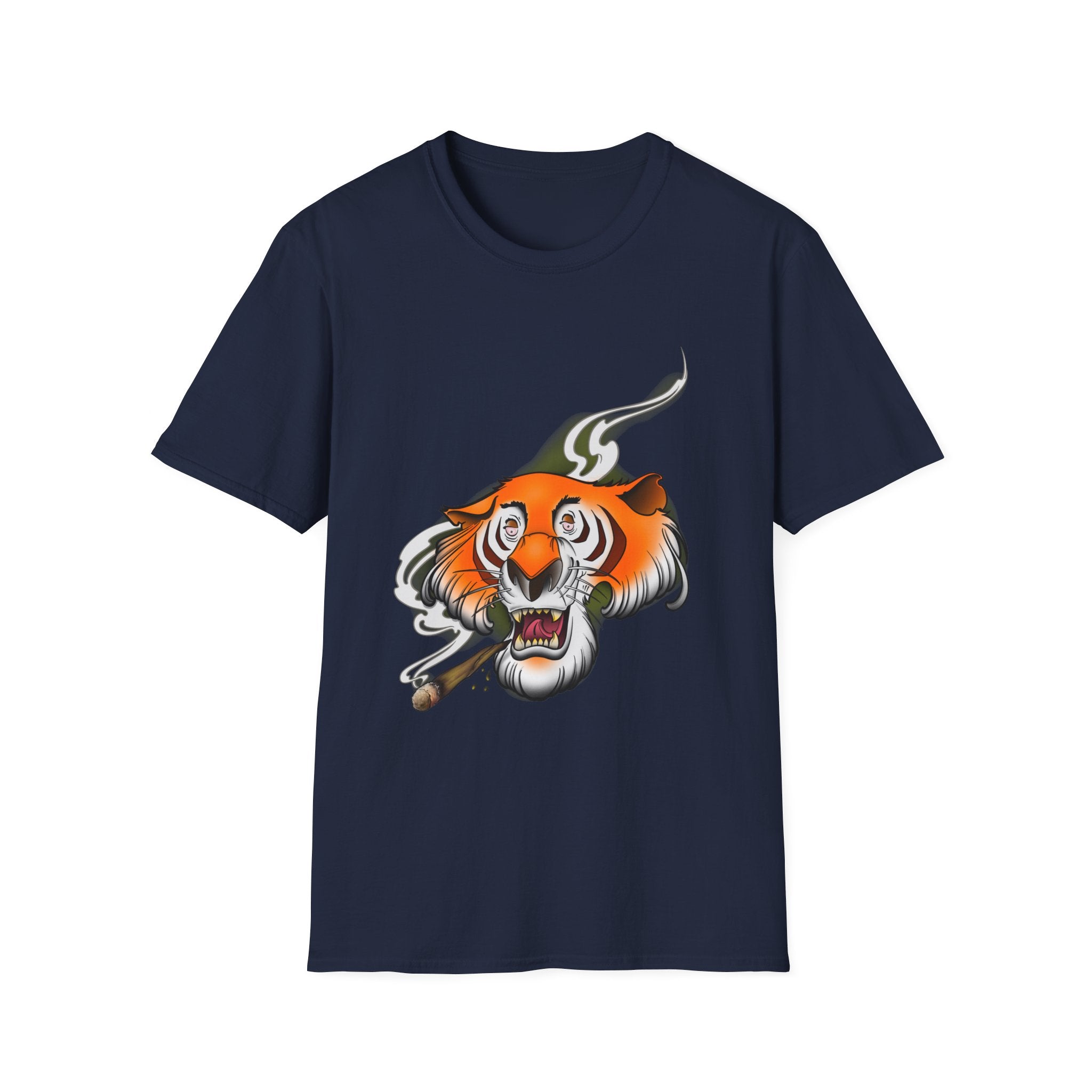 Stoney the Tiger - retro Softstyle T-Shirt Dark Chocolate / S 