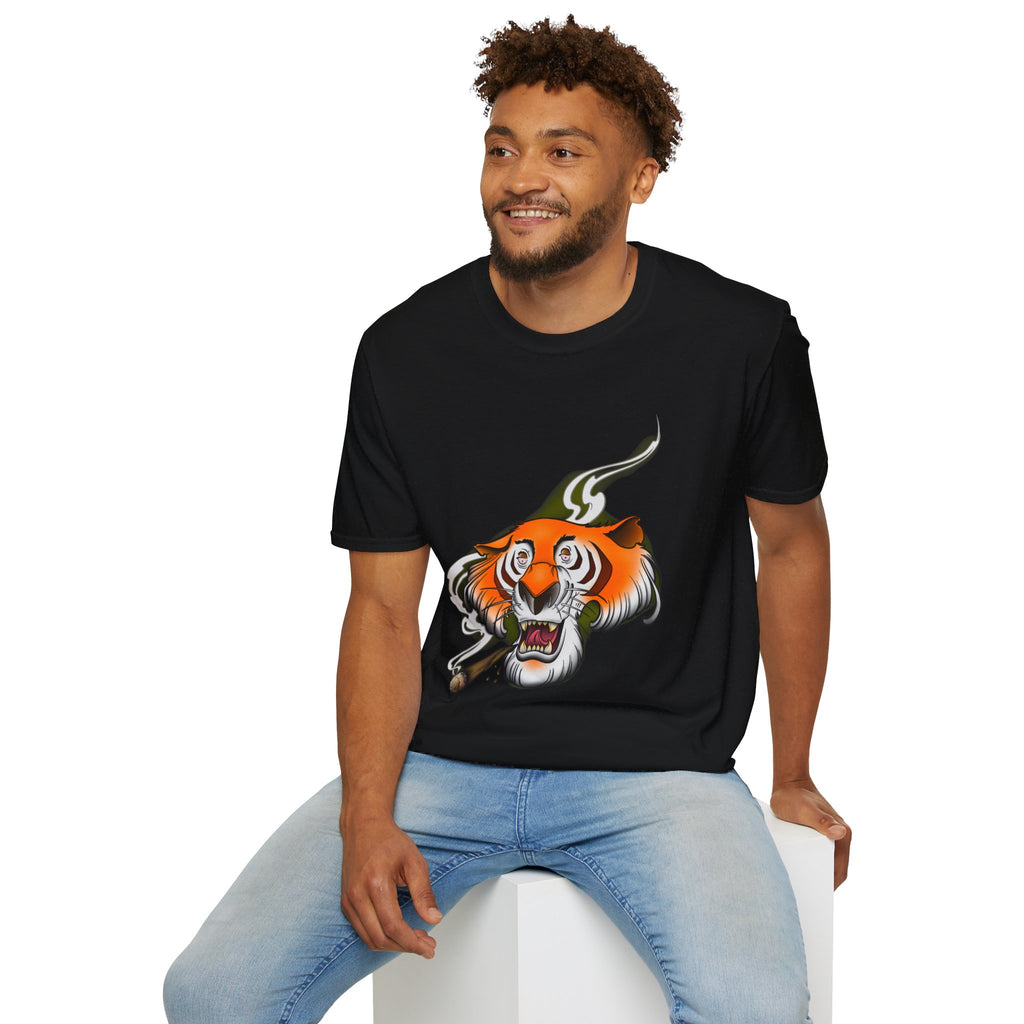 Stoney the Tiger - retro Softstyle T-Shirt Dark Chocolate / S 