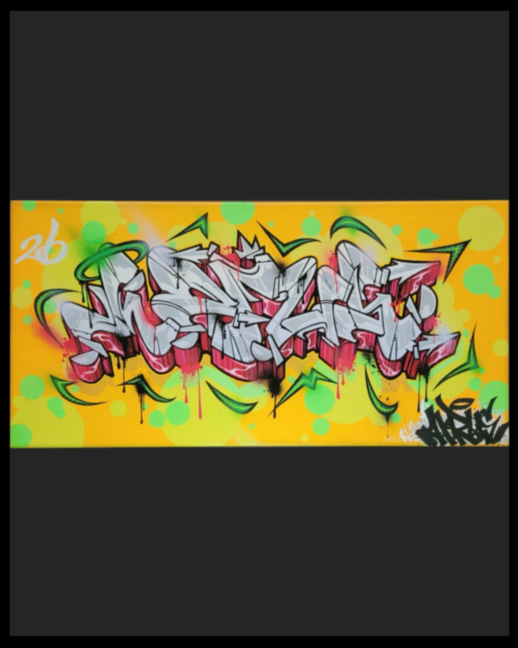 2026 - Horus, “graffiti” - Mixed medium - 10”x24”