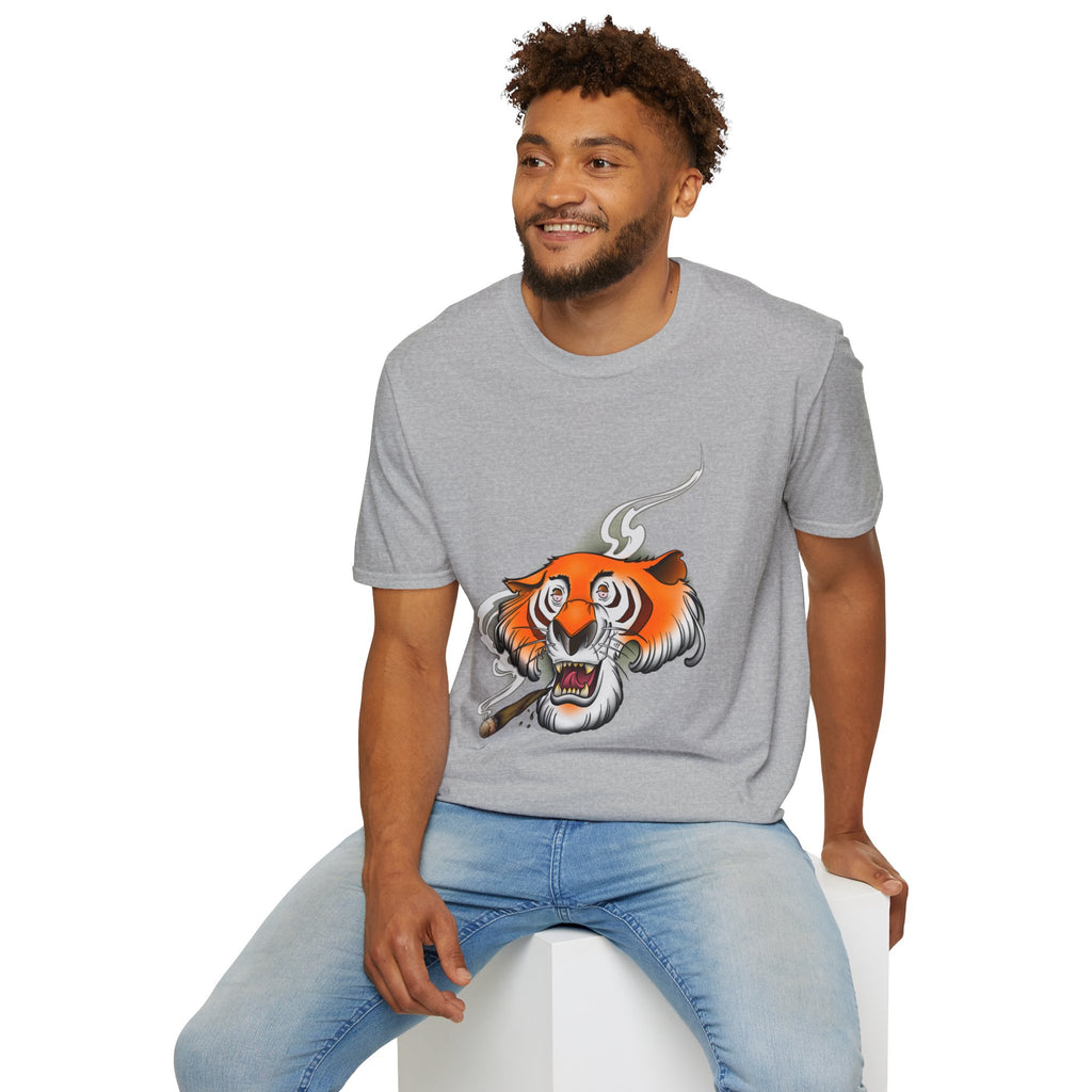 Stoney the Tiger - retro Softstyle T-Shirt Dark Chocolate / S 