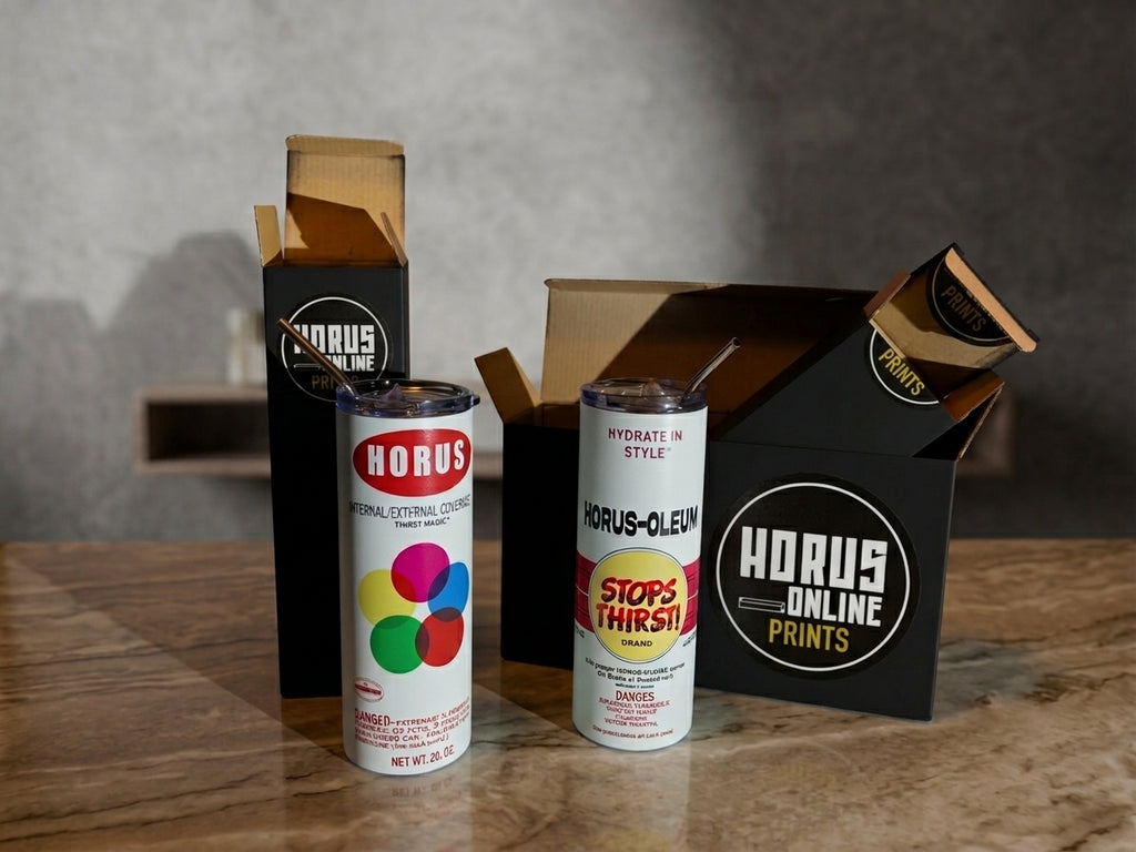 HORUS PRINTS: Stock Cap Flasks (2 X 20oz Tumbler Set)