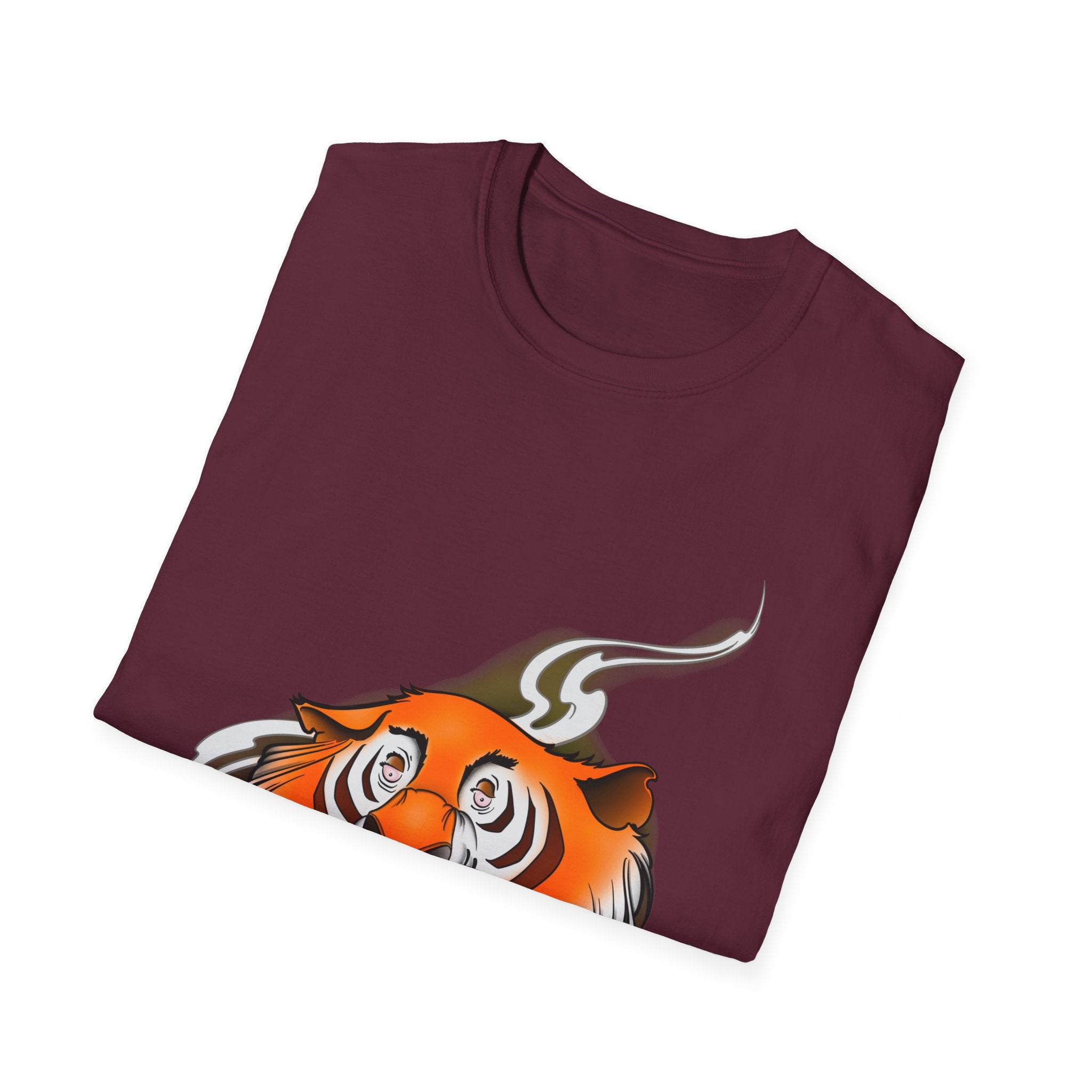 Stoney the Tiger - retro Softstyle T-Shirt Dark Chocolate / S 