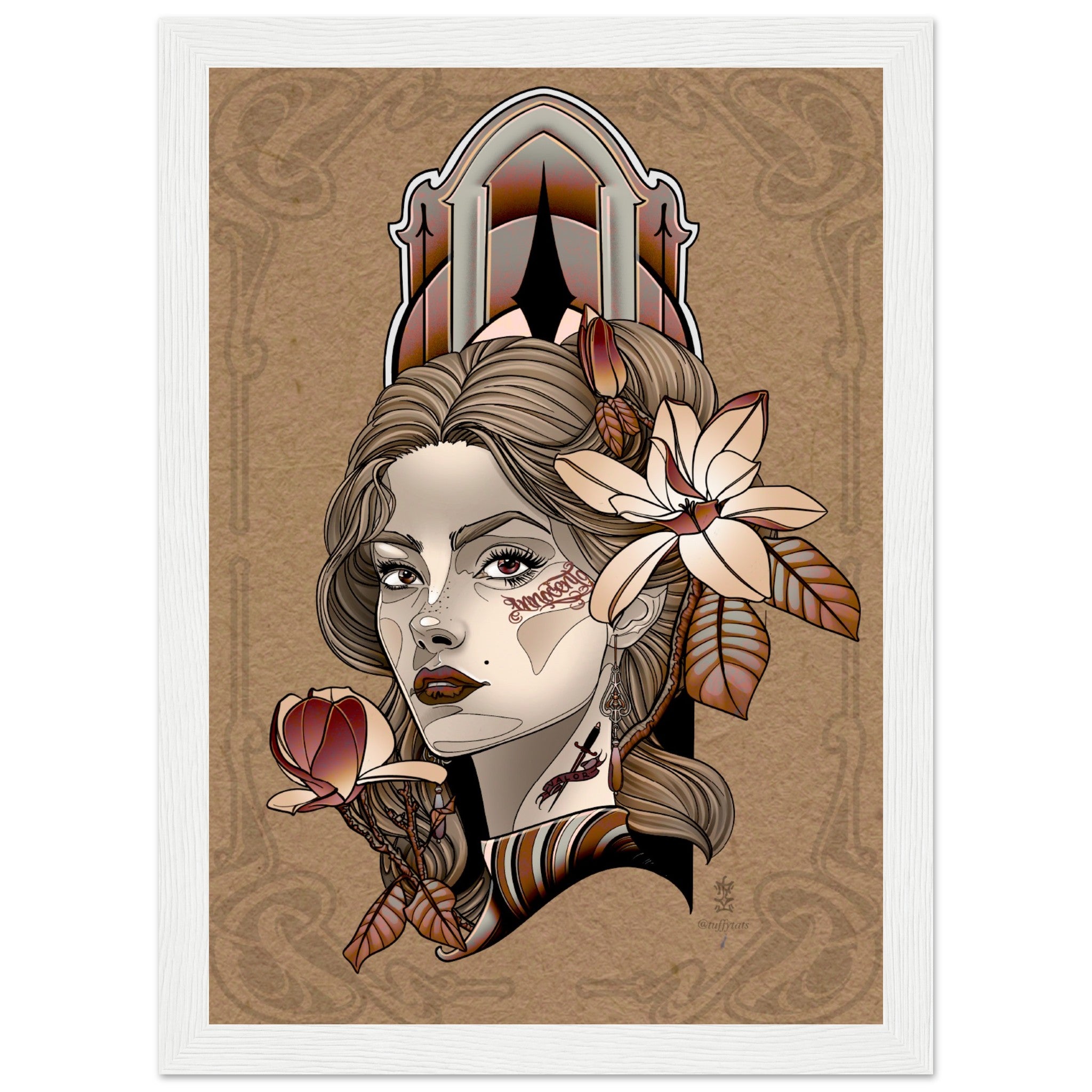 Lady Magnolia - Horus Black frame 