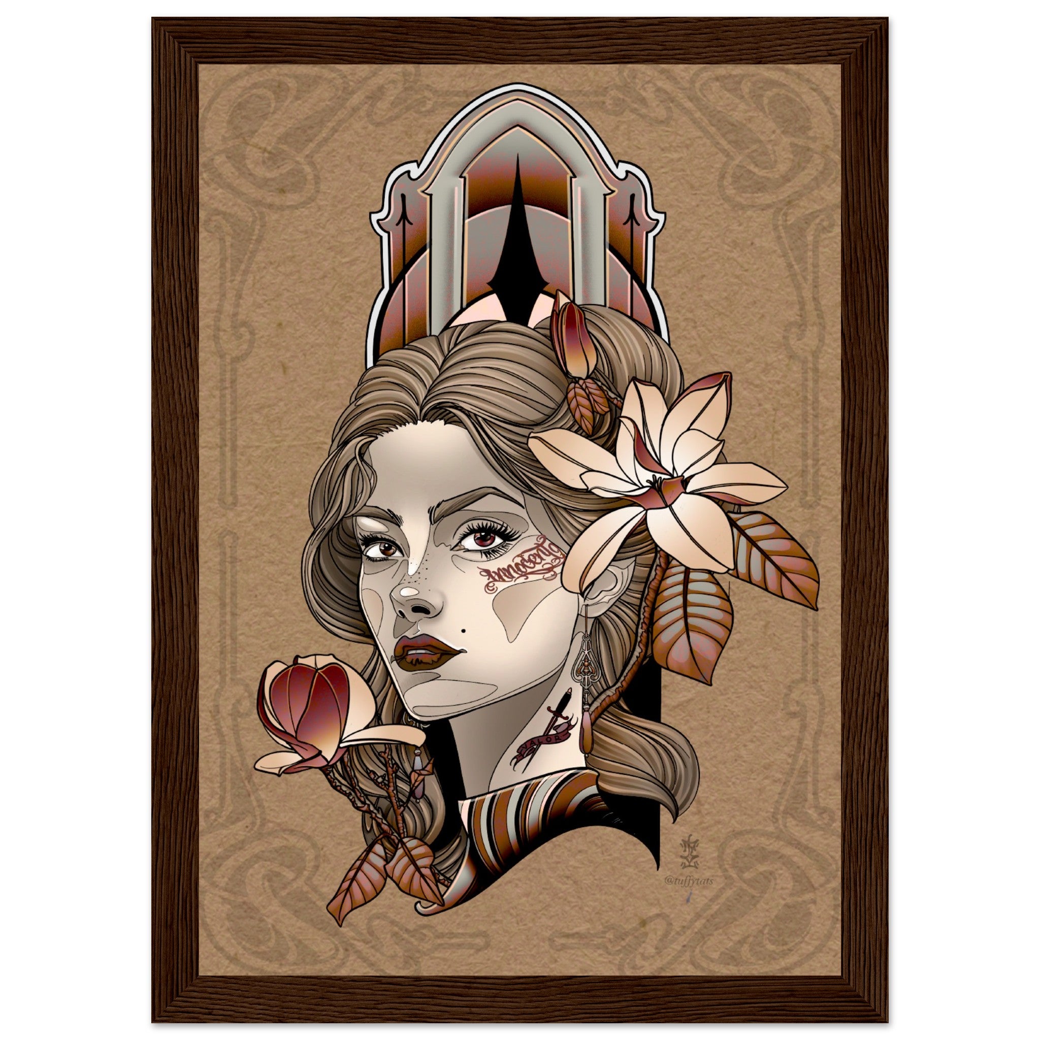 Lady Magnolia - Horus Black frame 