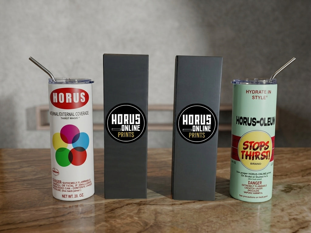 HORUS PRINTS: Stock Cap Flasks (2 X 20oz Tumbler Set)