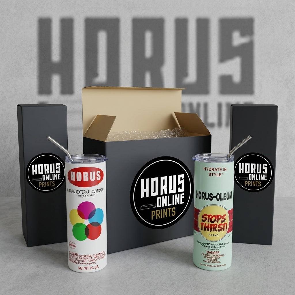 HORUS PRINTS: Stock Cap Flasks (2 X 20oz Tumbler Set)