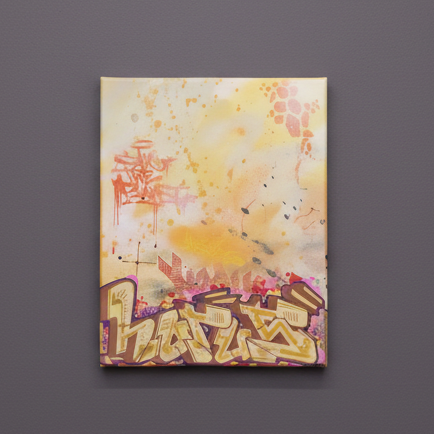 Colorful abstract design on a gray background
