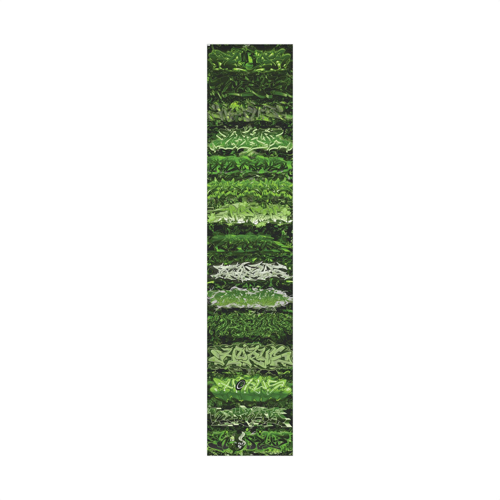 Green camouflage-patterned product on a white background