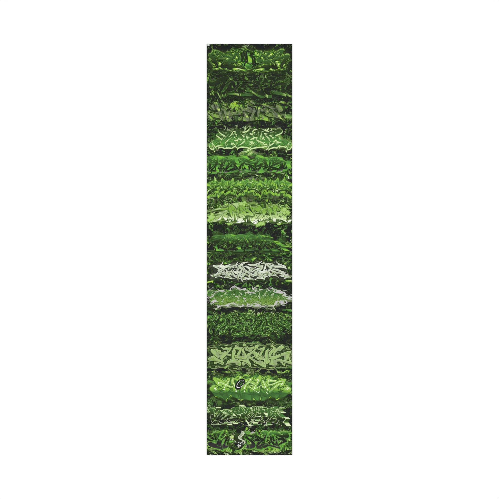 Green camouflage-patterned product on a white background