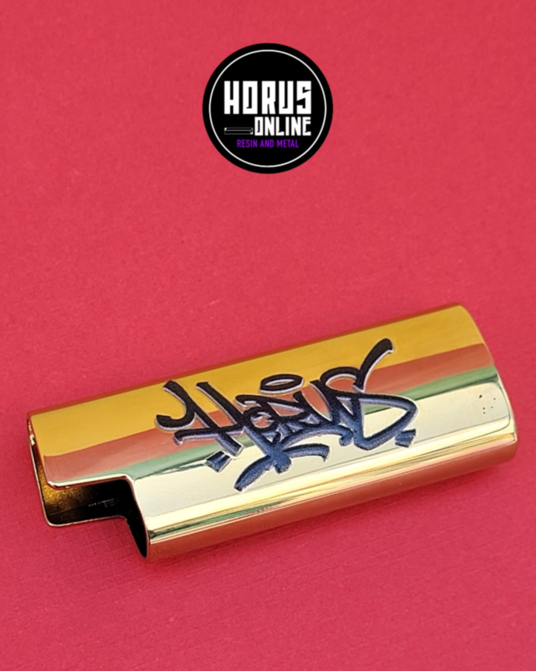 Horus Custom UV Printed Metal Lighter Case – Classic & Mini BIC Sizes