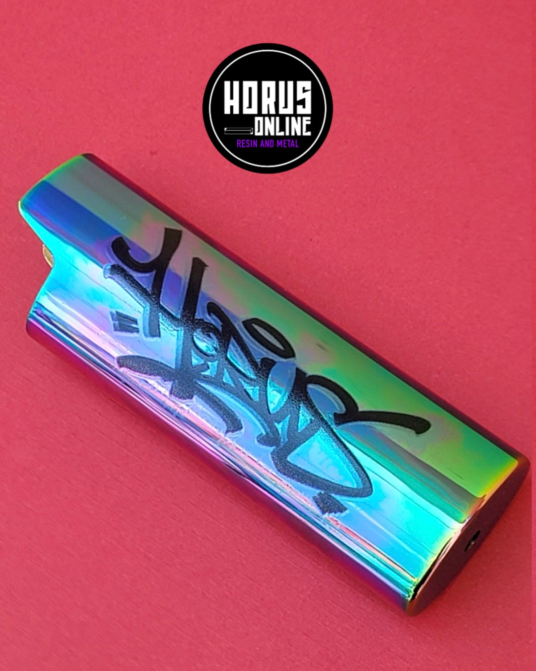 Horus Custom UV Printed Metal Lighter Case – Classic & Mini BIC Sizes