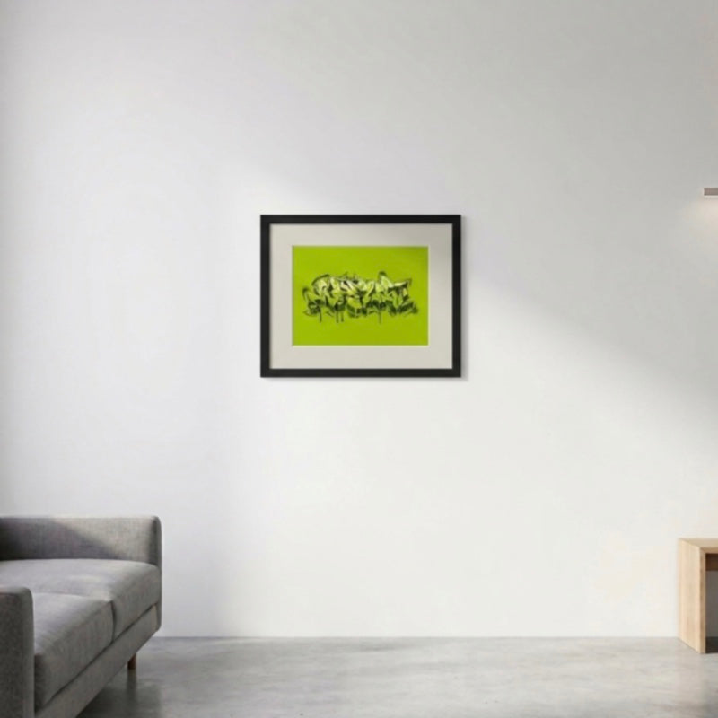 Pistachio green Horus graffiti sketch - 8.5” X 11” print