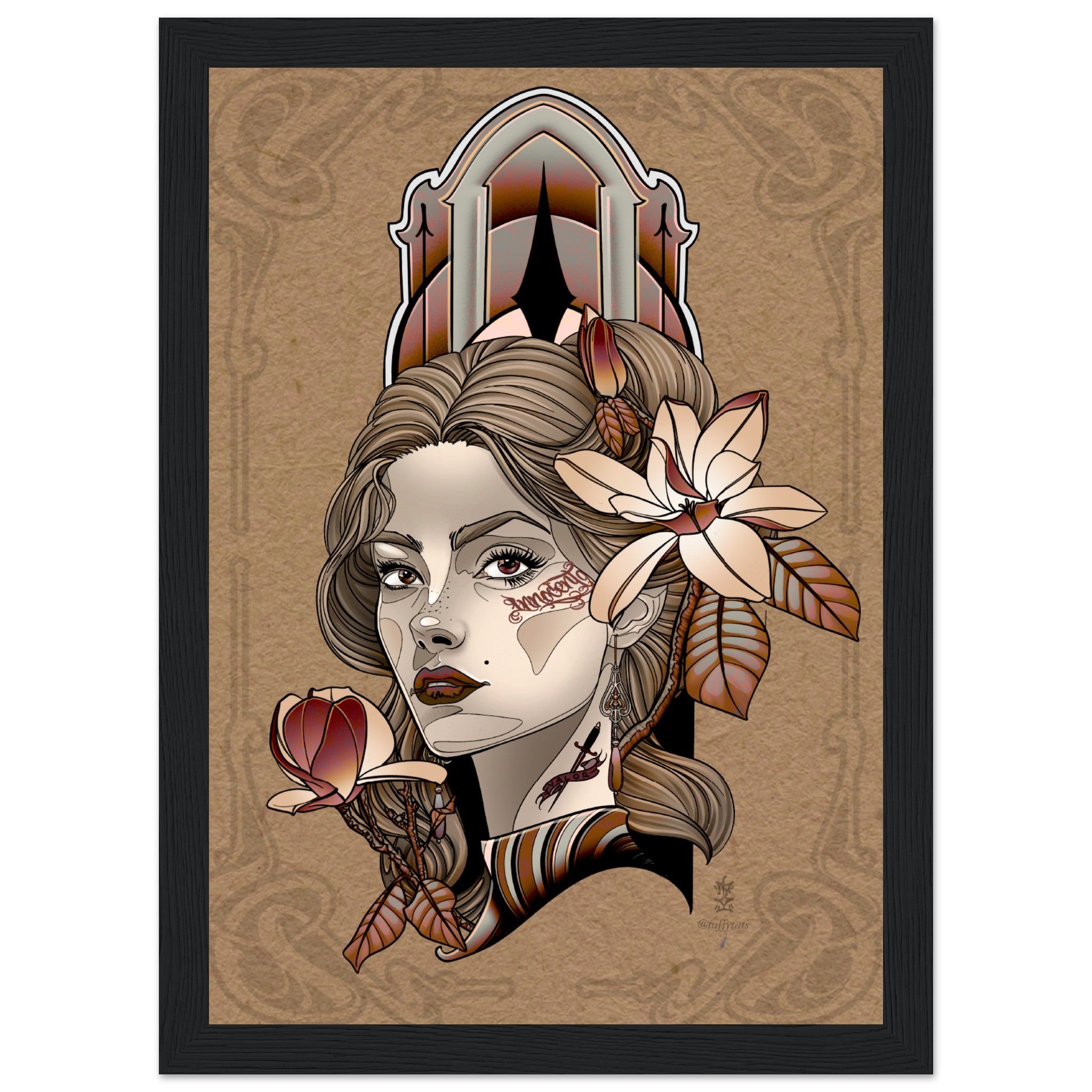 Lady Magnolia - Horus Black frame 