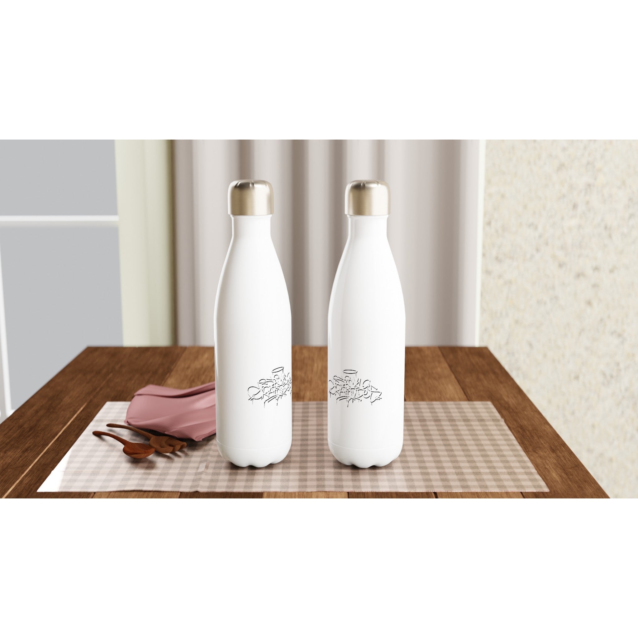 Stack Gratitudes (MTO) 
 White 17oz Stainless Steel Water Bottle Default Title 