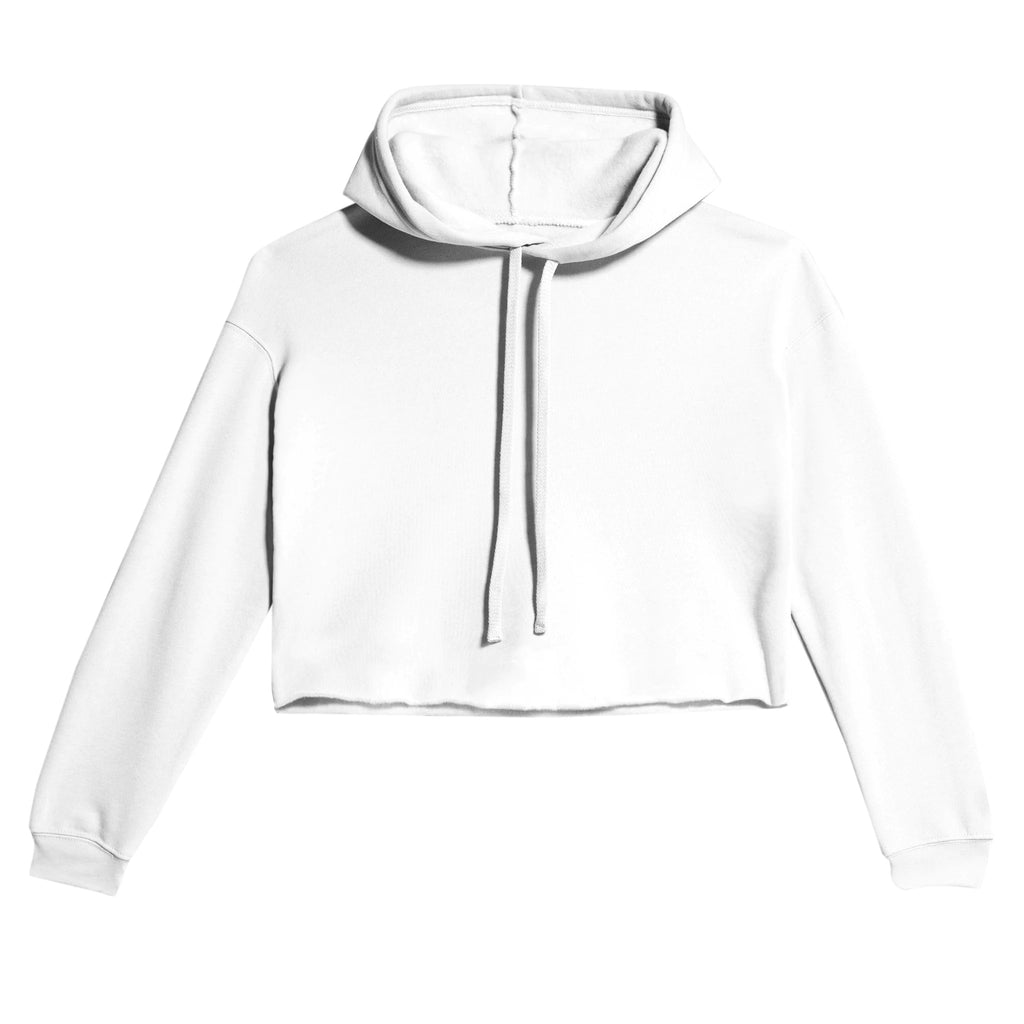 Stack Gratitudes (MTO) Women's Cropped Hoodie | Bella S / White 